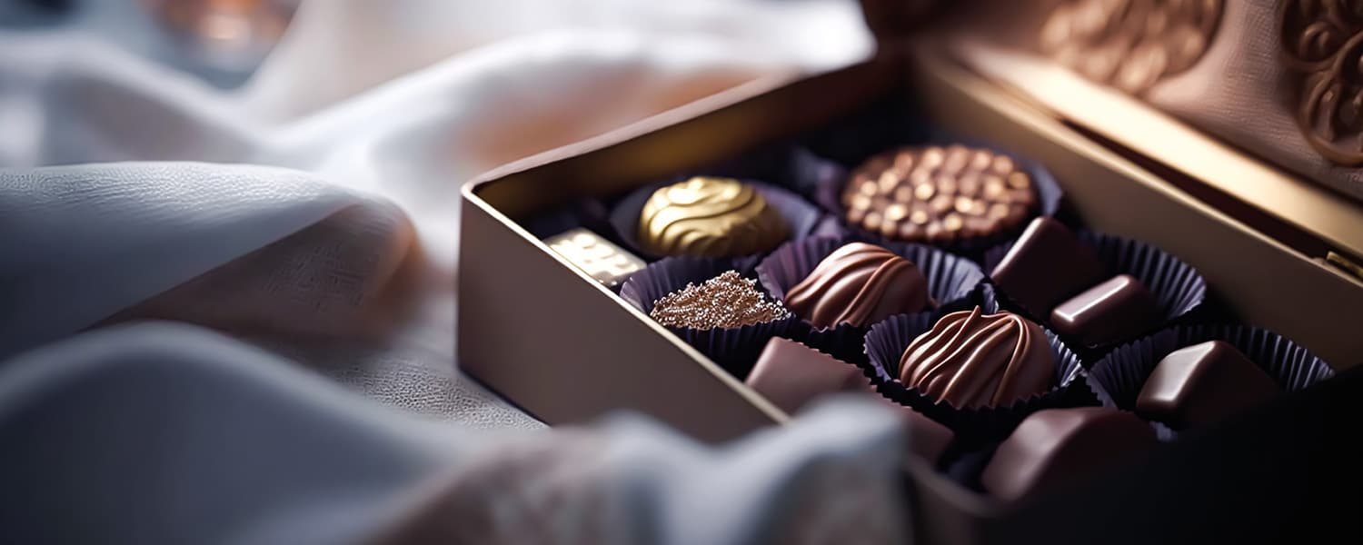 Coffrets de macarons et chocolats artisanaux LB, assortiment de douceurs haut de gamme
